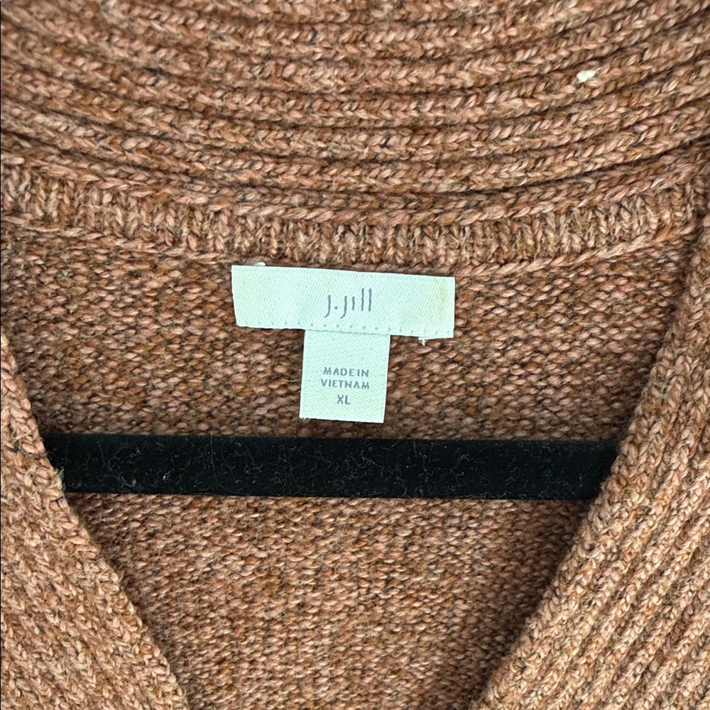 J. Jill V-Neck Sweater in Rich Brown - Picture 2 of 3